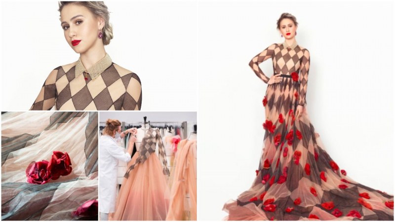 Диор ѝ отива! 500 часа отне изработката на роклята на Мария Бакалова за наградите SAG