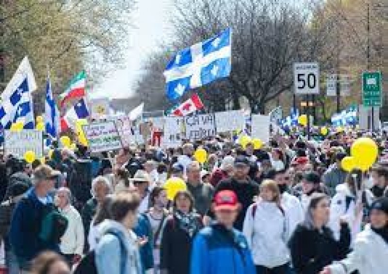Протест в Монреал! Хората скочиха срещу локдауна и ваксинационните паспорти
