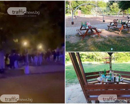 Брутална мизерия! Абитуриенти превърнаха пловдивски парк в сметище след бурен купон