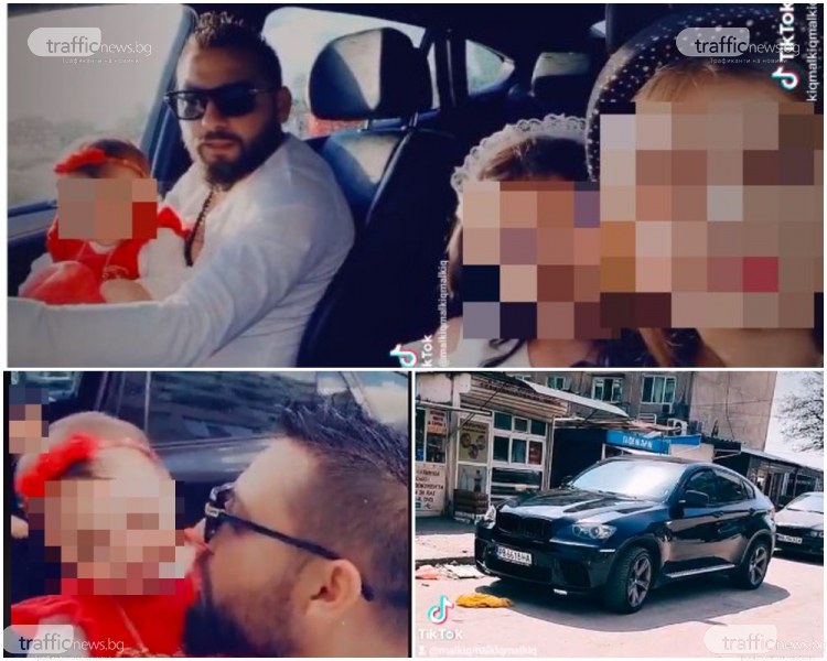 Неразумен баща от Пловдив вози бебе в скута си, две момиченца – на предна седалка без колан