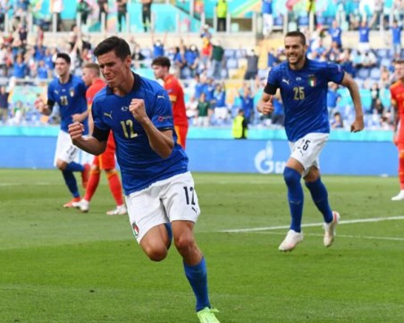 Италия завърши с три от три в последния си мач от групите на Евро 2020