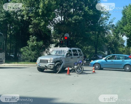 Инцидент в Кючука – джип и мотор се удариха