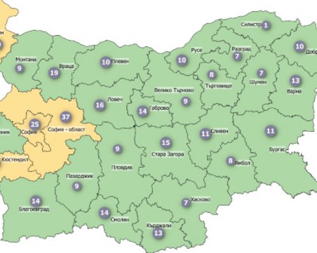Още шест области на България влизат в зелената зона