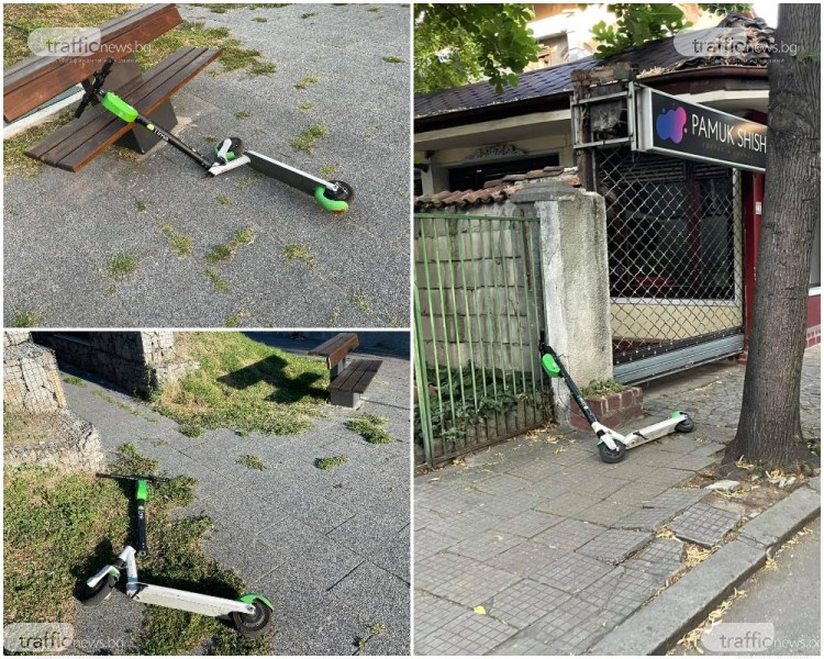 Изпочупени електрически тротинетки по улиците в Пловдив, заради пари или чист вандализъм?