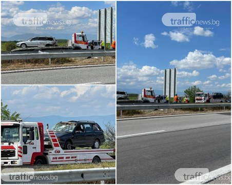 Магистралата вече е проходима, изтеглиха колите от мелето край Пловдив
