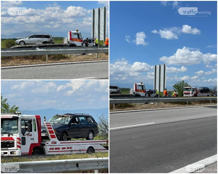 Магистралата вече е проходима, изтеглиха колите от мелето край Пловдив