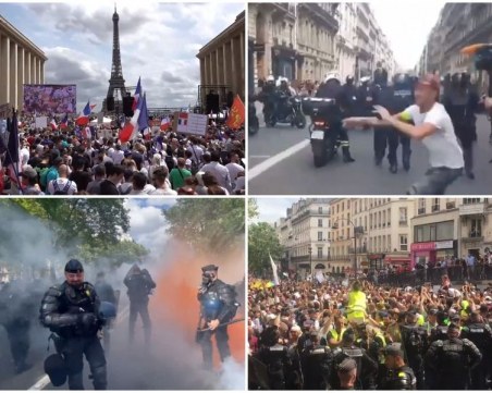 Безредици във Франция -  хиляди скочиха срещу здравните сертификати