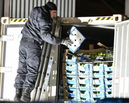 Откриха над половин тон кокаин в кашони за банани в Румъния