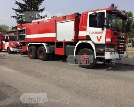 Пожар гори до село Черничево в Пловдивското
