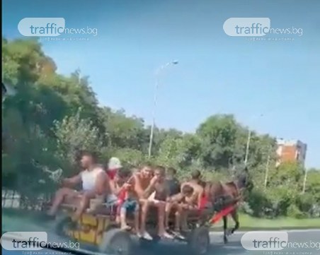 Пловдив ми е Мумбай: 15 души се метнаха на каруца в Кършияка, засичат коли по булевард