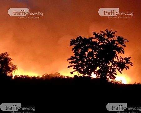 След 9 часа погасиха пожара в Стамболийски, Розино продължава да гори