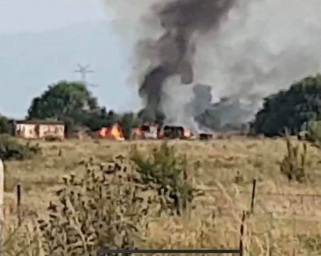 Ферма за биволи изгоря край Момино село, животните са спасени