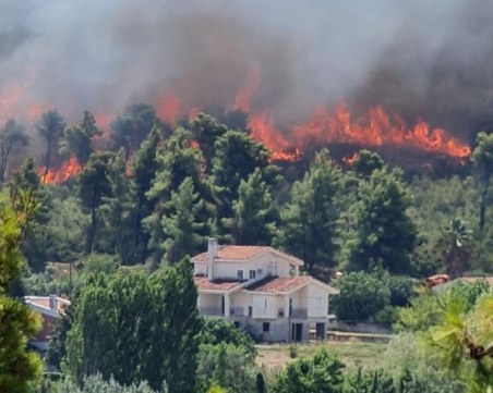 Огромният пожар в Атина се разраства, хиляди са евакуирани