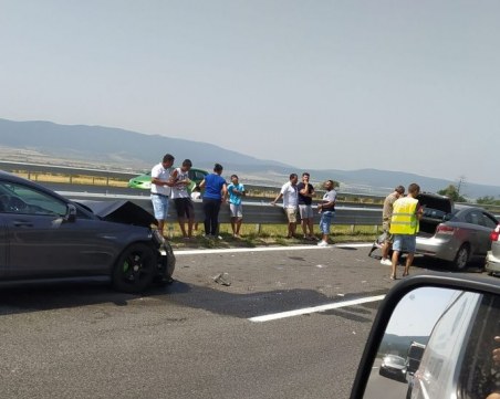 Поредна катастрофа на АМ Тракия, три коли се удариха