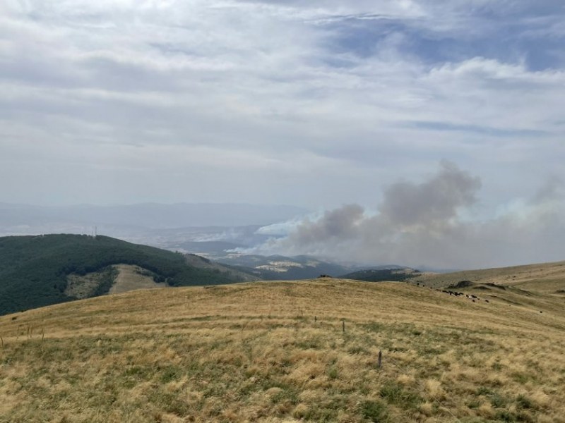 Пожарът в Северна Македония е на 100 метра от границата с България