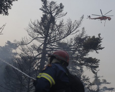 Огнен ад на гръцкия остров Евия, стотици бягат