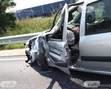 Катастрофа на Околовръстното на Пловдив, задръстването е в двете посоки