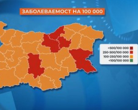 Велико Търново е на прага на тъмночервената зона
