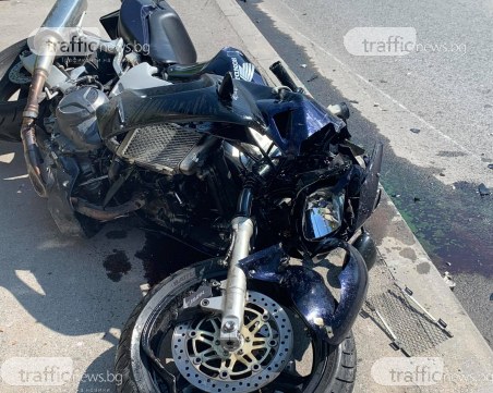 Моторист е в болница след катастрофа край Пазарджик