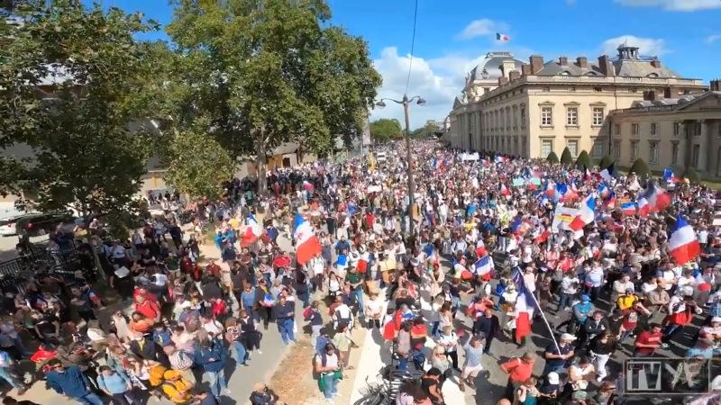 Десетки хиляди на протест във Франция заради здравните пропуски