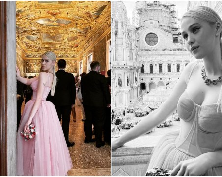 Мария Бакалова грее в Dolce & Gabbana на модно събитие във Венеция