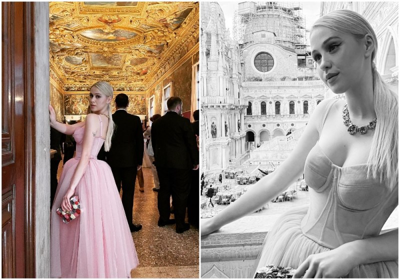 Мария Бакалова грее в Dolce & Gabbana на модно събитие във Венеция