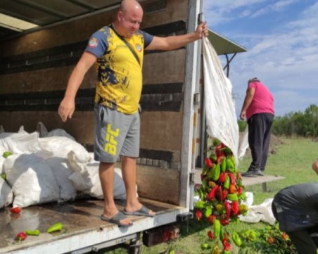 Земеделци изсипаха продукцията си край пътя Пловдив-Карлово