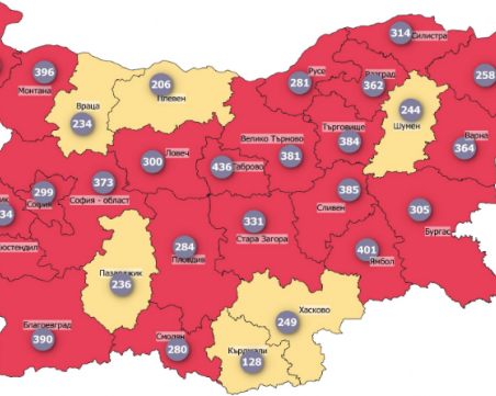 Още една област у нас влезе в червената COVID зона