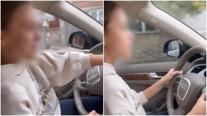 Нов скандален клип с дете зад волана: 12-годишна подкара колата на кака си