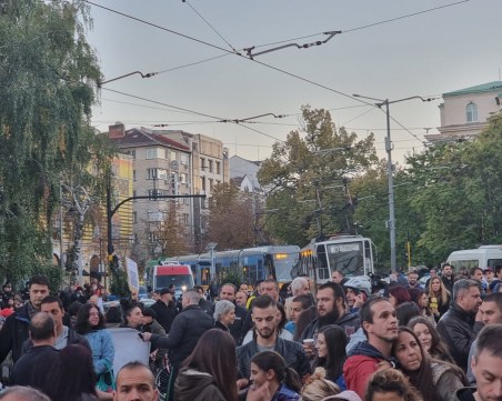 Задържаха мъж по време на протеста в София