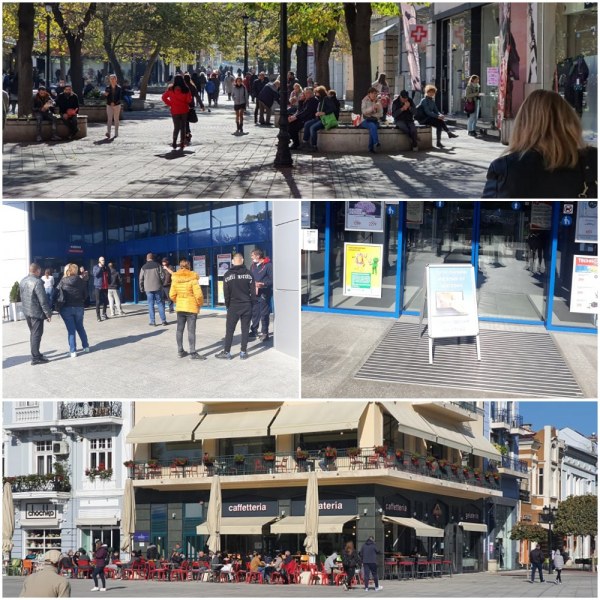 Спазват ли се мерките в Пловдив? Заведенията по центъра са фул, големите магазини обслужват на входа