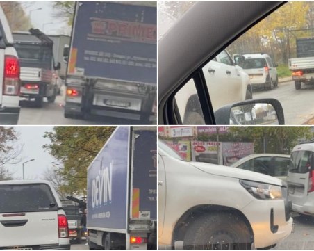 Тир блокира улица в Пловдив, предизвика тапа