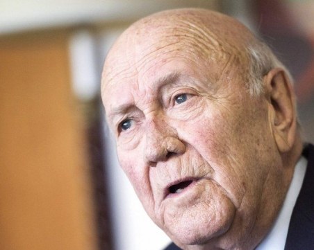 Почина президентът на ЮАР изиграл важна роля за края на aпартейда