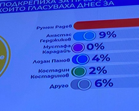 37% от избирателите на Демократична България са гласували за Радев, 36% - за Панов