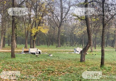 Вандали са изпотрошили част от барбекютата в пловдивския парк Лаута
