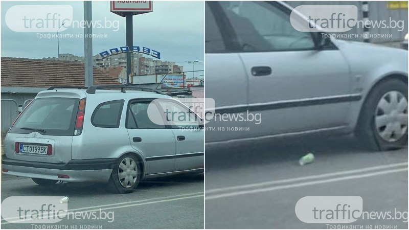 Селяндурщина в Пловдив! Пътник в старозагорска кола си изхвърли боклука на светофара