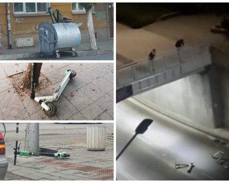 Феноменът на разрухата! Електрически тротинетки в Пловдив стават жертва на Tik-Tok предизвикателство