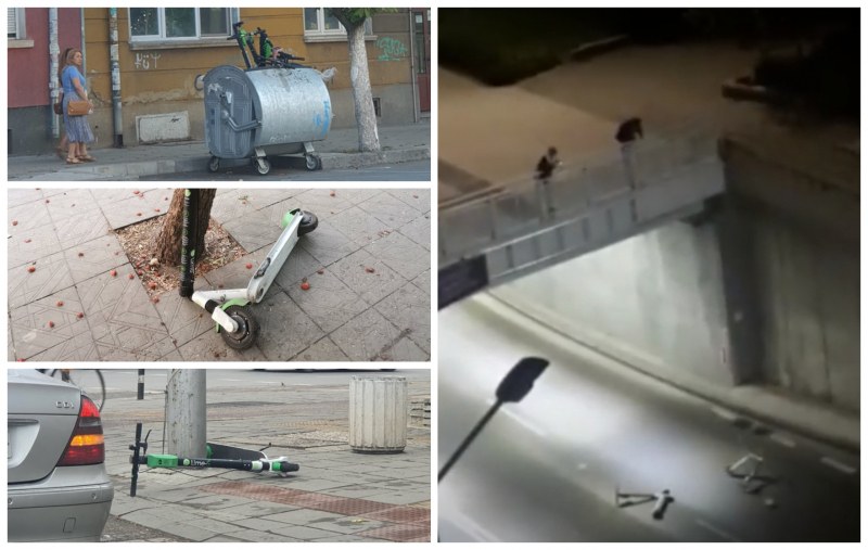Феноменът на разрухата! Електрически тротинетки в Пловдив стават жертва на Tik-Tok предизвикателство