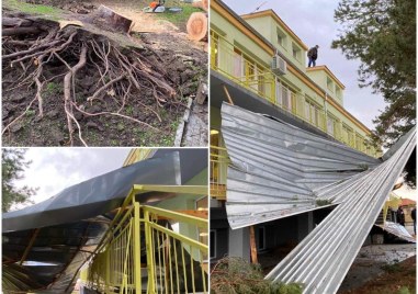 Силен вятър отнесе покрива на детска градина в Ново село