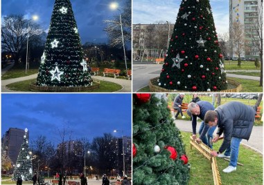 Възстановиха осветлението и украсата на коледното дръвче в Смирненски след