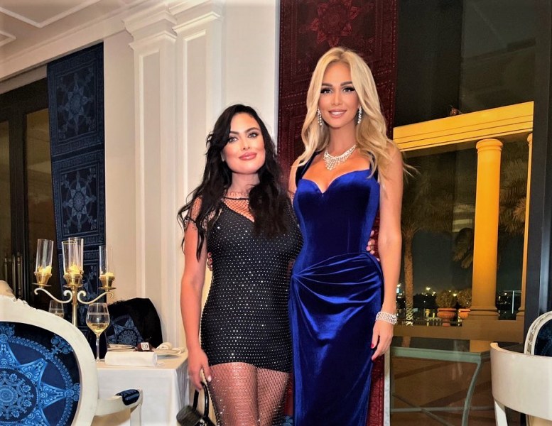 Лили Ангелова с Мис Русия на парти в  Дубай