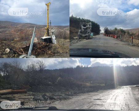 Ударно ремонтират пътя до любимите родопски села, полагат асфалт и укрепват свлачища дори в неделни дни