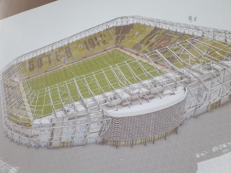 Преработеният проект за стадион „Христо Ботев“ ще бъде входиран в