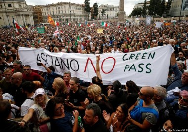 В цяла Италия се проведоха протести срещу Covid мерките на правителството