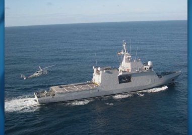Испания изпрати и обещаната фрегата Блас де Лезо като част