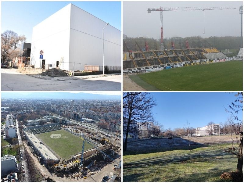 Две спортни зали и довършването на двата стадиона – това