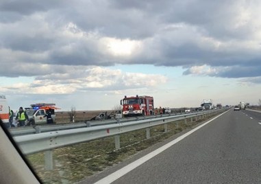 Жена e загинала при катастрофата на магистрала Тракия днес следобед