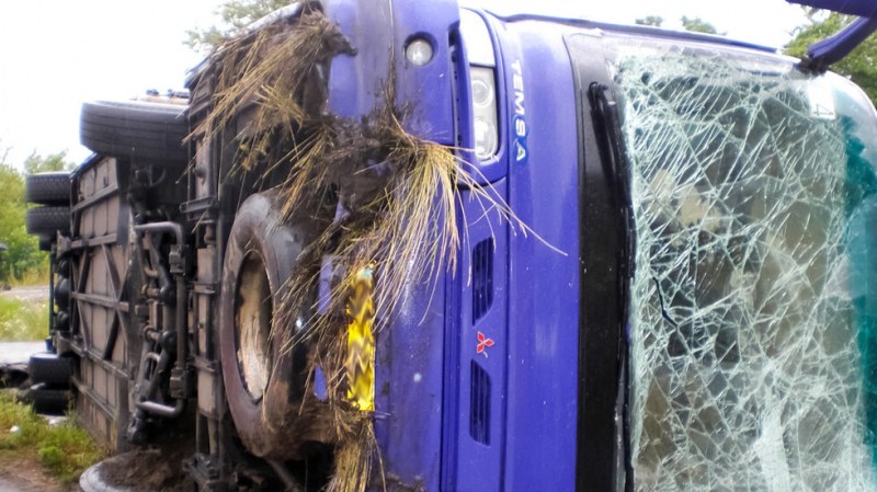 Автобус с 39 пътници се преобърна в Турция