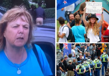 Протестираща от Нова Зеландия обяви че напуска съпруга си защото