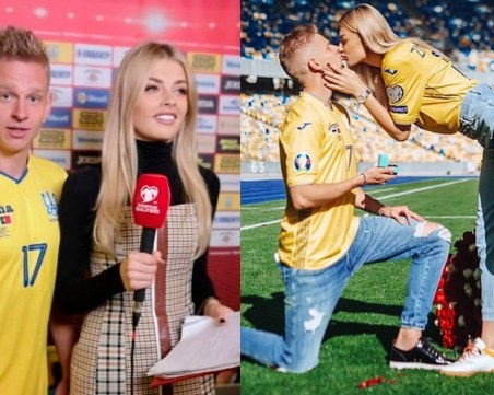 Халфът на Манчестър Сити и спортна журналистка станаха любимата двойка на Украйна